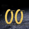 18ctw Cushion Cut Yellow Sapphire Hoop Earrings
