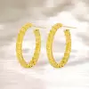 18ctw Cushion Cut Yellow Sapphire Hoop Earrings