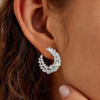 12.75ct Marquise Cut White Sapphire Hoop Earrings 