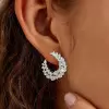 12.75ct Marquise Cut White Sapphire Hoop Earrings 