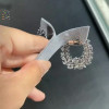 12.75ct Marquise Cut White Sapphire Hoop Earrings 