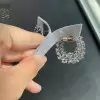 12.75ct Marquise Cut White Sapphire Hoop Earrings 