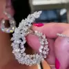 Luxury Angel Wings Marquise & Round Cut Earrings for Women