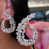 Luxury Angel Wings Marquise & Round Cut Earrings for Women