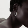 12.7ctw Multi-Cut White Sapphire Hoop Earrings