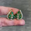 Fashion Colorful Sapphire Pear Shape Earrings in Gold