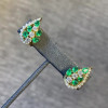 Fashion Colorful Sapphire Pear Shape Earrings in Gold