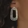 Cushion Cut White Sapphire Hoop Earrings