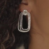 Cushion Cut White Sapphire Hoop Earrings