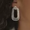 Cushion Cut White Sapphire Hoop Earrings