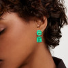 36ctw Cushion and Emerald Cut Drop Earrings