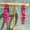 27ctw Round Cut Ruby Statement Hoop Earrings