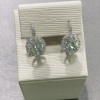 14ctw Round Cut White Sapphire Classic Halo Drop Earrings