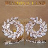 Marquise Cut White Sapphire Hoop Earrings
