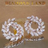 Marquise Cut White Sapphire Hoop Earrings