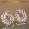 Marquise Cut White Sapphire Hoop Earrings