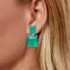 25ct Emerald Cut Colombia Emerald Drop Earrings