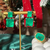 25ct Emerald Cut Colombia Emerald Drop Earrings