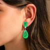 24ctw Pear Cut Paraiba Tourmaline Drop Earrings