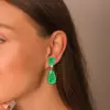 24ctw Pear Cut Paraiba Tourmaline Drop Earrings