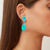 24ctw Pear Cut Paraiba Tourmaline Drop Earrings
