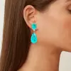 24ctw Pear Cut Paraiba Tourmaline Drop Earrings
