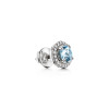 2.55ct Halo Aquamarine Earring Studs