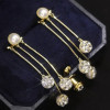 Fashion Pearl Drop Earrings in Sterling Silver