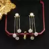 Fashion Pearl Drop Earrings in Sterling Silver