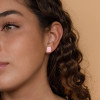 6ctw Cushion Cut Pink Sapphire Stud Earrings