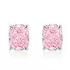 6ctw Cushion Cut Pink Sapphire Stud Earrings
