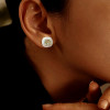 8ctw Cushion Cut Yellow Sapphire Paved Halo Stud Earrings
