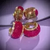 19.65ct Invisible Setting Ruby Half Hoop Earrings