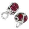 19.65ct Invisible Setting Ruby Half Hoop Earrings