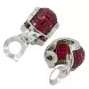 19.65ct Invisible Setting Ruby Half Hoop Earrings