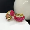 19.65ct Invisible Setting Ruby Half Hoop Earrings