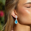 19CTW Pear Cut Aquamarine Drop Earrings