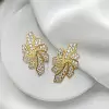 Elegant Floral Statement Stud Earrings