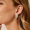 Elegant Floral Statement Stud Earrings