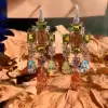 23ctw Multicolor Sapphire Statement Chandelier Earrings