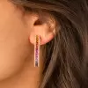 16ctw Rainbow Sapphire Hoop Earrings
