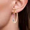 Rainbow Sapphire Yellow Gold Tone Three-piece Jewelry Set