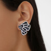 Butterfly Inspired Black Sapphire Statement Flower Earrings