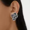 Butterfly Inspired Black Sapphire Statement Flower Earrings