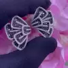 Butterfly Inspired Black Sapphire Statement Flower Earrings