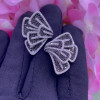 Butterfly Inspired Black Sapphire Statement Flower Earrings