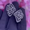 Butterfly Inspired Black Sapphire Statement Flower Earrings