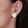 6.5CTW White Sapphire Cluster Flower Stud Earrings