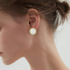6.5CTW White Sapphire Cluster Flower Stud Earrings