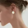 6.5CTW White Sapphire Cluster Flower Stud Earrings